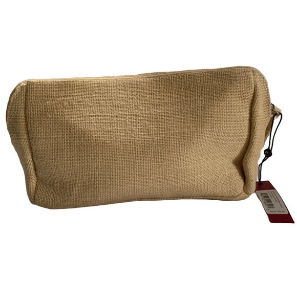 NWT CIRCUS BY SAM EDELMAN Pippa Jute Clutch Bag with Embroidered Pompom Cherries - Picture 6 of 7